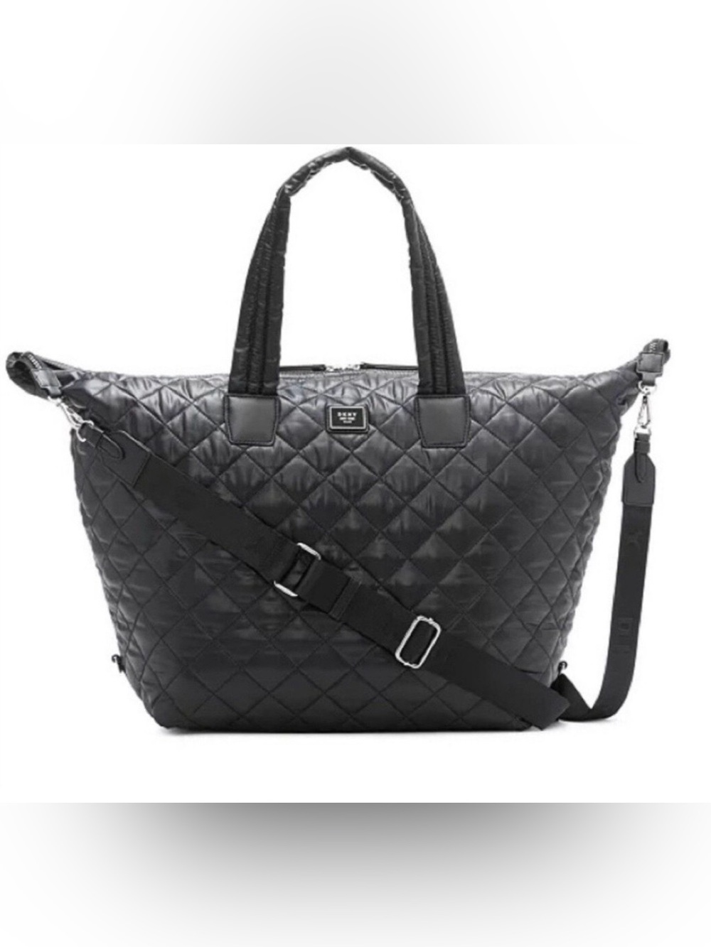 🖤 DKNY MAYA QUILTED NYLON OVERNIGHTER WEEKENDER TOTE BAG XL! 🖤🖤